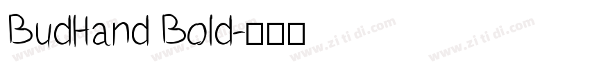 BudHand Bold字体转换